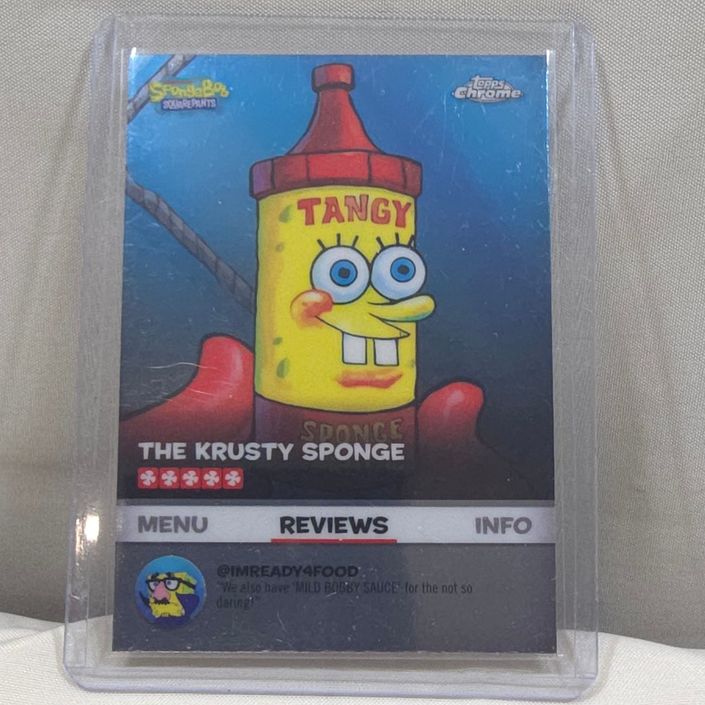 2025 Topps Chrome SpongeBob SquarePants Tangy Sponge Sauce BB-8 Trading Card‎